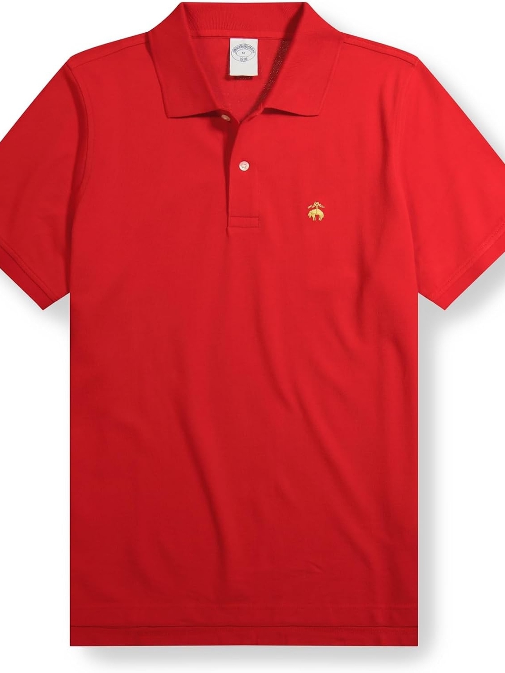 Brooks Brothers Red Polo with Gold Embroidered Logo